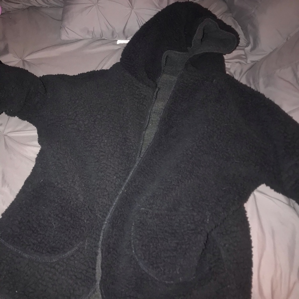 Reversible teddy bear coat